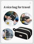 SUNEE Aesthetic Pencil Case, Kawaii Large Pen Pouch with 3 Compartments, Black Stationery Organizer for Teen Girls