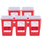 Alcedo 1 Quart Sharps Container for Home Use and Professional (5-Pack), Biohazard Needle and Syringe Disposal, Portable