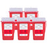 Alcedo 1 Quart Sharps Container for Home Use and Professional (5-Pack), Biohazard Needle and Syringe Disposal, Portable