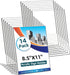 HRSDEIE 14 Pack Acrylic Sign Holder 8.5x11 Inches, Clear Tabletop Plastic Paper Display