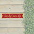 PetKa Signs and Graphics "Candy Cane Lane" Aluminum Sign, 18" x 4", Tan Text on Red