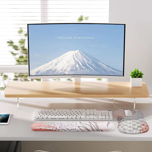 Mouse Pad Wrist Support - 2 in 1 Keyboard Wrist Rest + Ergonomic Mouse Pad for Easy Typing & Pain Relief