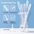 4PCS Plastic Graduated Cylinders Set, 10ml 25ml 50ml 100ml with 4PCS Pipettes, Funnel and Brush
