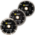 GRAFF Diamond Blade for Angle Grinder - 3 Pack, 4 1/2 inches for Dry and Wet Cutting Stone, Marble, Concrete