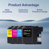 LC201XL Ink Cartridges (4-Pack: 1BK/1C/1M/1Y) Compatible for Brother MFC-J485DW, MFC-J460DW Printers