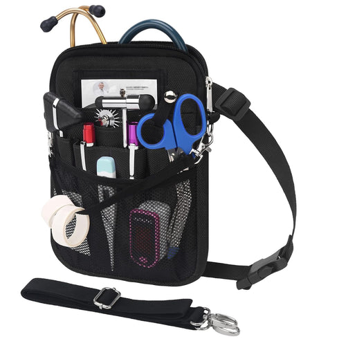 BOVKE Nurse Fanny Pack with Medical Gear Pockets, Tape Holder, Medical Bag