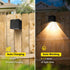 Mailbox, 2 Pack Solar Wall Lights Outdoor Waterproof Solar Fence Light LED Downlights with Warm White & RGB Modes