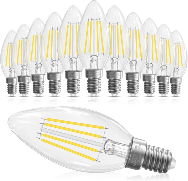 GvvooHome E12 Candelabra Bulb 40 watt Equivalent, E12 LED Bulb Dimmable Chandelier