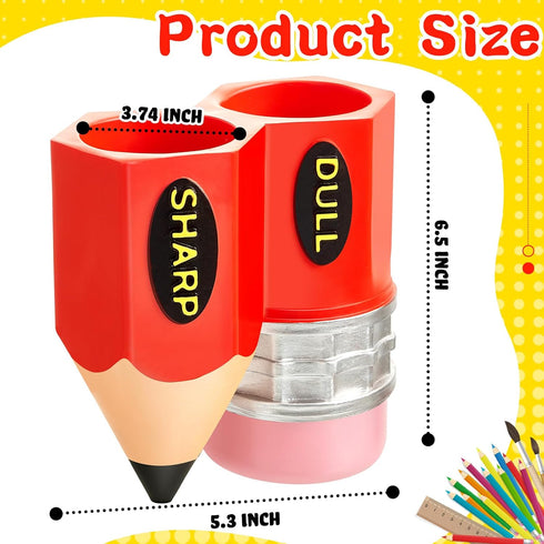 Pencil Shaped Pen Holder Funny Pencil Holder Pencil Dispenser Pencil Shaped Container Pencil Cups Pencil Storage Organizer for School Classroom Students Teachers Office Desk Gift (Orange) by Cholemy