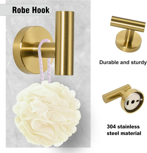 AGKXHDEC 5-Piece Set, Set Set 2 Towel Racks for Bathroom, Stainless Steel Bathroom Accessories Bathroom Towel Holder