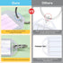 Coideal White Plastic Key Tags, 60 Pack Tough Key Chain Tag with Clear Label Window and Strong Split Ring
