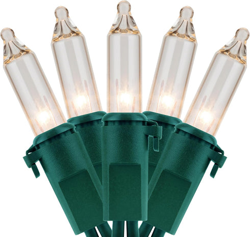 YULETIME 200 Clear Christmas Lights, Pack of 2 Sets 33 Feet 100