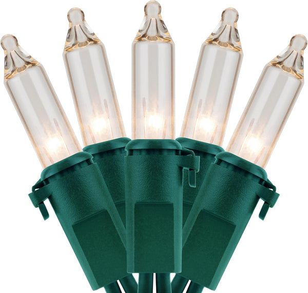 YULETIME 200 Clear Christmas Lights, Pack of 2 Sets 33 Feet 100