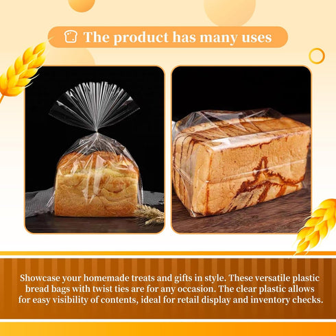 MOPKIUTR 50 Pack14 8.3 3.5 inch 50 Pack 18 8 4 Inch Packaging (100) x x Large Kraft Paper Bread Bags for Homemade Bread