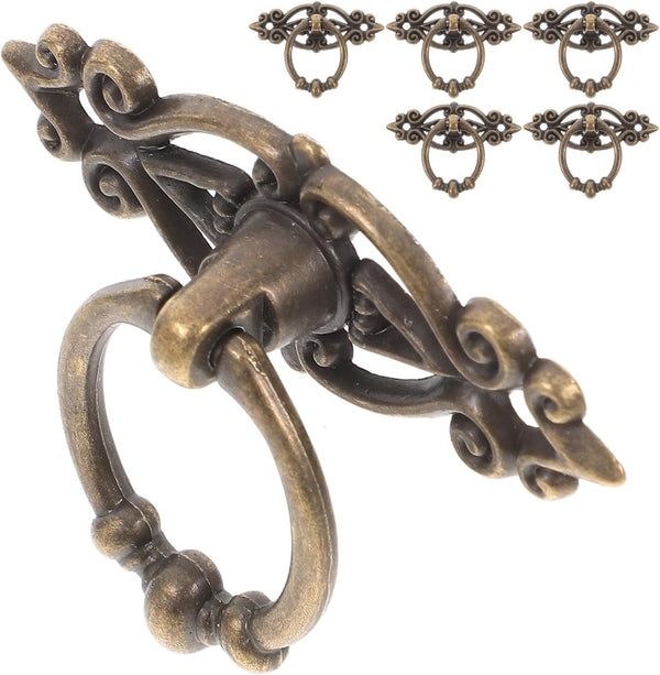 Cabilock 6pcs Vintage Zinc Alloy Bail Drawer Pull Handles for Dresser Nightstand