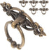 Generic 6pcs Vintage Bronze Swing Drawer Pulls Handles, Retro Zinc Alloy Bail Cabinet