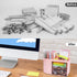 Desk Organizer with Drawer, Small Pink Pen Organizer, 2 Drawers + 4 Compartments for Office Home Storage