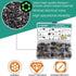 Electric Motor Carbon Brushes Set - 40 Pack Replacement Repair Kit with 10 Sizes, Suitable for Repair Power Tools Part