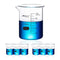 3.4oz (100ml) Sturdy Glass Beaker, 3.3 Borosilicate Griffin Low Form with Printed Graduation, Pack of 6