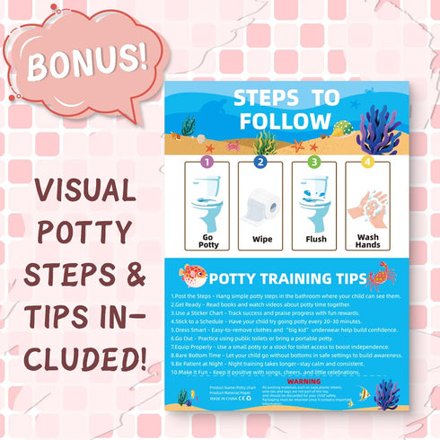 SCRTJSER Set, Best Potty Training Sticker Chart with Stickers Toddler Potty Chart Sticker Potty Training Sticker