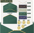 Jetec 100 Pcs #10 Colorful Business Mailing Envelopes with Gold Border and Stickers for Graduation Wedding Invitations