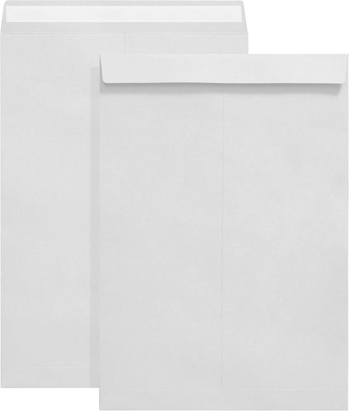 Tanshuqin 9" x 12" White Self-Seal Catalog Envelopes | Anti Tear Recycled Envelopes for Organizing and Storage (100 PCS)