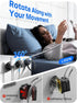 LISEN 6-Pack 360Rotating Rotatable Cord Holder for Nightstand, Magnetic Clips, No-Residue Strong Adhesive Cord