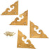 4Pcs 1.77" Album dophee Brass Flat Corners Bracket, Retro Table Corner Cover Protectors for Box Cabinet Desk Book Frame