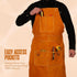 24 42 Houseables Leather Apron, Welding Apron, For Men, Blacksmith, Work Bib, Heat Resistant, Welder Gear, Forging