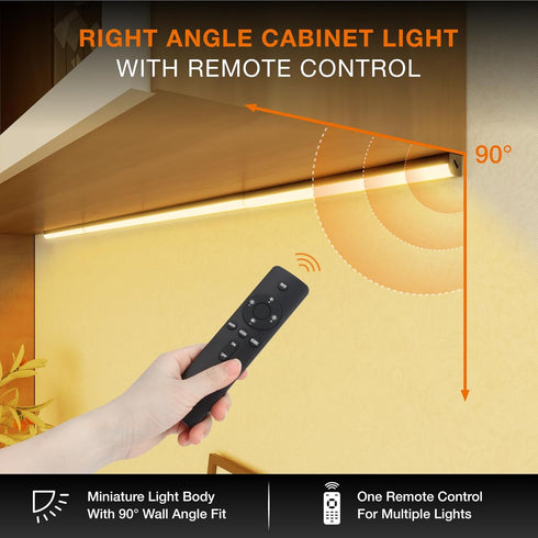 Control,2 Pack Dimmable Closet Counter 20CM) Under Cabinet Lights Remote Magnetic Lights,USB Rechargeable Wireless LED
