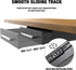 Under Desk Drawer Storage, Pull-Out Hidden Counter Drawer, Metal Sliding Organizer, Optional Bracket Height, Black