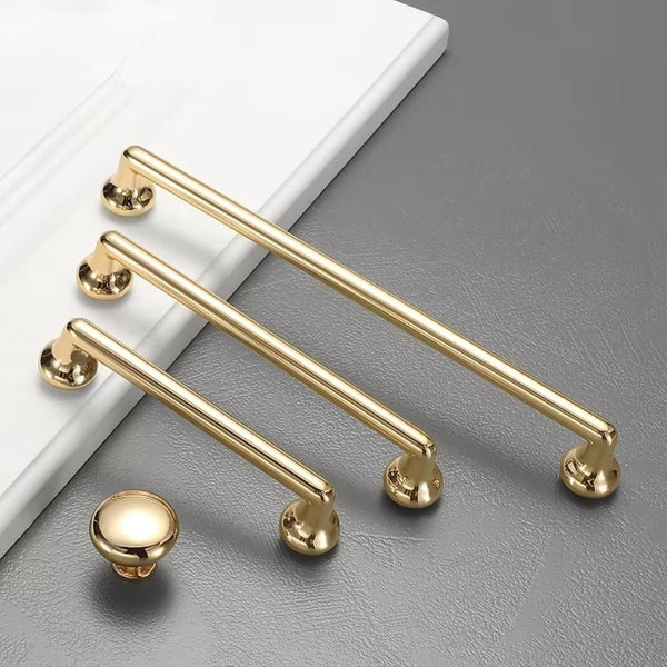 Aoleegatt Minimalist Gold Long Furniture Handles Wardrobe Kitchen Cupboard Cloakroom Bedside Cabinet Pulls