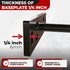 Set 4 (1/4 inch (10 inch of Floating Shelf Brackets Heavy Duty Thick Baseplate) Painted Black Mild Steel/Bracket