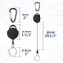 Heavy-Duty Retractable Key Chain ID Badge Holder Reel Clip with Nylon Rope and Metal Buckle for Carrying Keys, Black