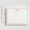 Minted Pink Bow Stationery Set, Set of 10, Flat Note Cards &