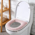 Generic Large Toilet Seat Cover, Fabric Washable Zippered Cushion for Bathroom Comfort