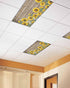 DOME-SPACE Fluorescent Light Covers - Farm Sunflower Magnetic Light Cover for Ceiling, Farmhouse Brown Wood Board