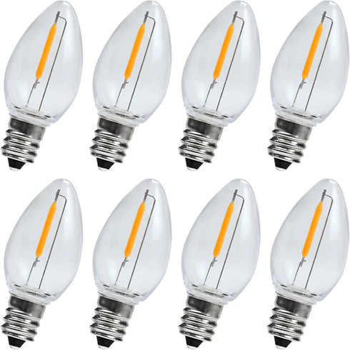 KGC 8Pack LED Night Light Bulbs, C7 Shatterproof Replacement Led Light Bulb