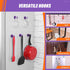 Neosmuk 6 Pack Heavy Duty Magnetic Hooks, Strong Neodymium Industrial Hooks for Fridge, Toolbox, Grill (Purple)