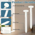 QincLing 30Pcs 3 Inch Vinyl Shutter Fasteners, White Window Shutter Panel Pegs Shutter Screws Lok Pins Plastic Shutter