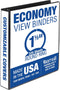 Samsill Economy 1.5 Inch 3 Ring Binder, Made in The USA, Round Ring Binder, Customizable Cover, Black