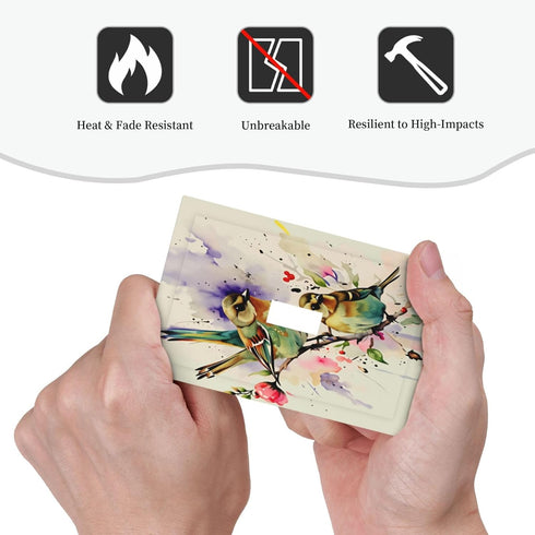 HTSAHKV 3 5 Inch Watercolor Birds Flower Wall Plate Light Switch Cover Single Gang Outlet Faceplate Print Plate Cover X