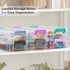Generic Clear Plastic Pencil Box - Extra Large Stackable with Secure Lid, Hard Storage Organizer Box for Crayons