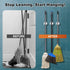 6 Pack funest Mop and Broom Holder Wall Mount, No Drill Needed Self Adhesive, Non-Slip Mop Grippers for Tile Walls