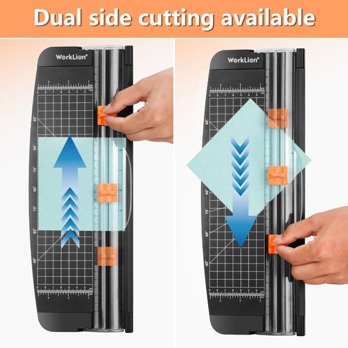 WORKLION Small Paper Trimmer - Portable Paper Cutter for Label, Origami, Card, Photo, and Craft Project