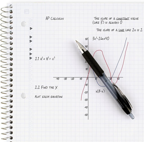 Five Star Spiral Notebook + Study App - 1 Subject, Graph Ruled Paper, 100 Sheets, 8-1/2" x 11", Water Resistant Cover,