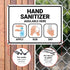 10x14 Inches, 55 Hand Sanitizer Available Here with Apply Rub and Dry Hands Graphic Sign, mil Thick HDPS (high Density