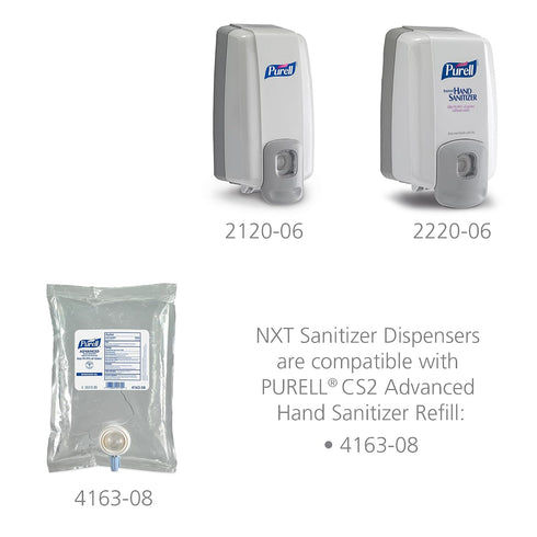 1000 mL (Pack 1) 2120-06 PURELL NXT Push-Style SPACE SAVER Sanitizer Dispenser, Dove Grey, for PURELL NXT Sanitizer Gel