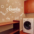 Zonon Laundry Room Sign Decals Decor, Funny Wash Dry Fold Repeat Wall Stickers for Bathroom Home Decorations