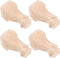 ARTIBETTER 4pcs Solid Wood Furniture Legs for Sofa and Dresser, Carved Decorative